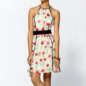 Milly Gillian Gathered Multicolored Floral Dress Size 5